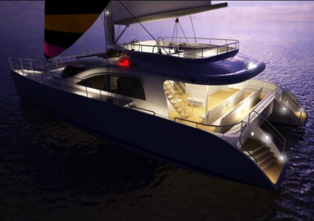  il catamarano di notte